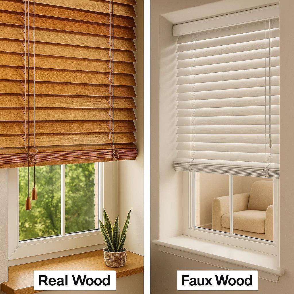 Faux Wood Blinds vs Real Wood Blinds – Which Is Better for UK Homes?